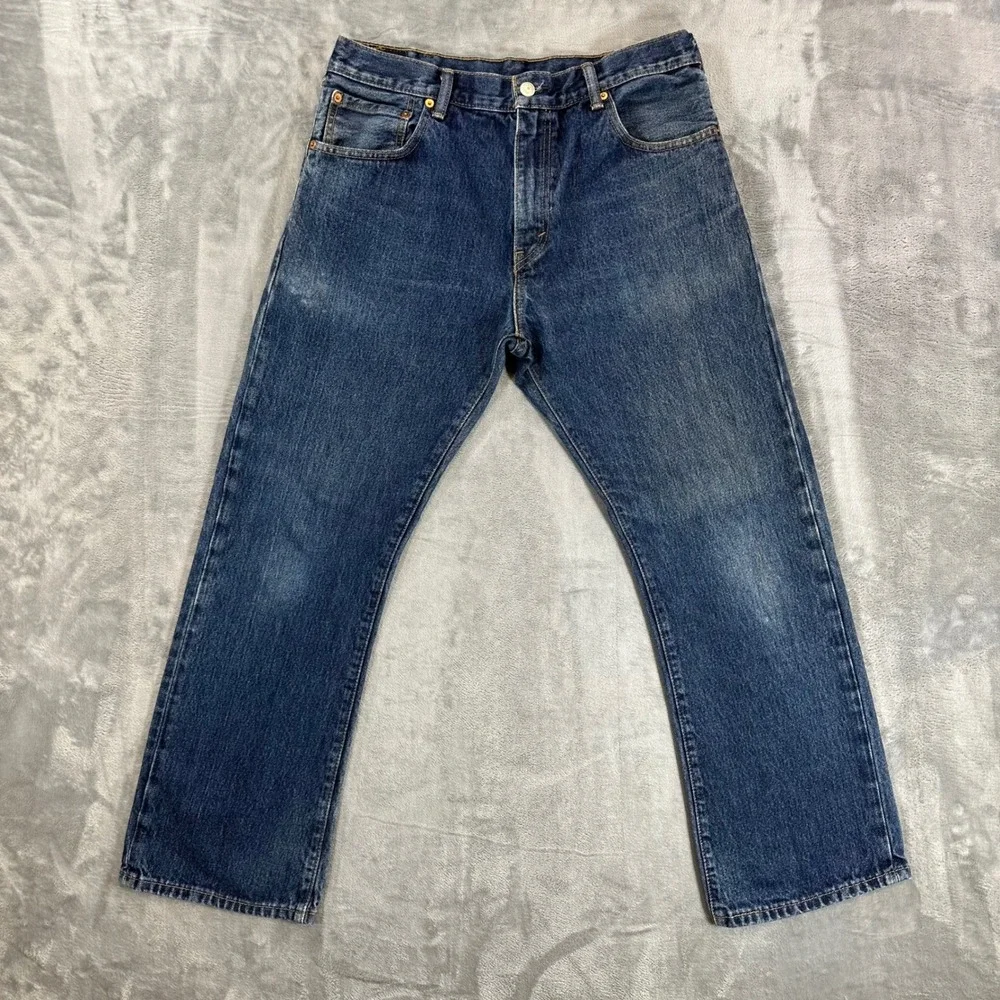 Levi's 517 Bootcut Jeans Men's Size 34x29 Dark Wash Blue Denim Pants